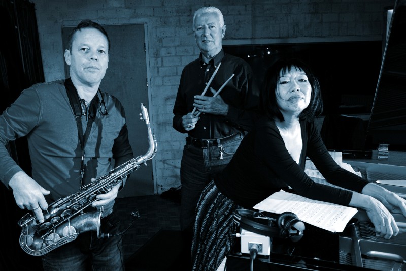 (f.l.t.r.) Paul Van Kemenade-Han Bennink-Aki Takase